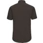 Russell Athletic Men's Short Sleeve Fitted Stretch Shirt chocolate