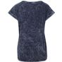 Build Your Brand Ladies Acid Washed Extended Shoulder Tee indigo_white