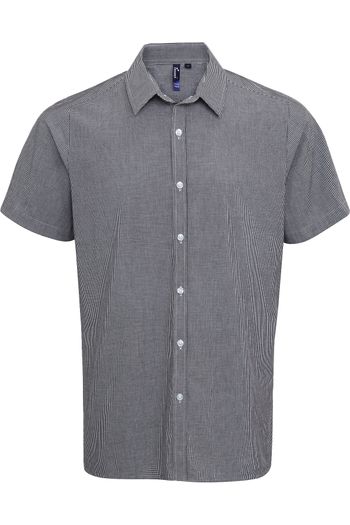 Image produit Chemise à micro carreaux Vichy à manches courtes pour homme