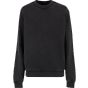 Build Your Brand Ladies Vintage Heavy Crewneck Black