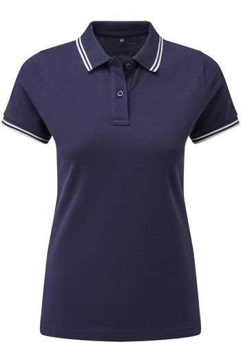 Image produit Polo passepoilé coupe classique femme - col contrasté