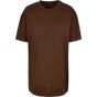 Build Your Brand Ladies Oversized Boyfriend Tee Chocolate brown