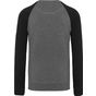 Kariban Sweat-shirt BIO bicolore col rond manches raglan homme grey_heather/black