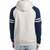 Jerzees Nublend® varsity colour-block hooded sweatshirt oatmeal_heather/indigo_heather