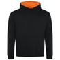 AWDis Just Hoods Kids Varsity Hoodie jet_black/orange_crush