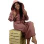 A&R Peignoir gauffré avec capuche Robezz® Old pink