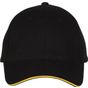 Black&Match Casquette 6 pans black/gold