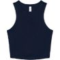 Bella Women's micro rib racer tank solid_navy_blend