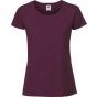 fruit of the loom Ladies Iconic 195 ringspun premium T burgundy