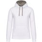 Kariban sweat-shirt capuche contrastée femme white/fine_grey