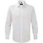 Russell Collection Men’s long sleeve fitted stretch shirt white