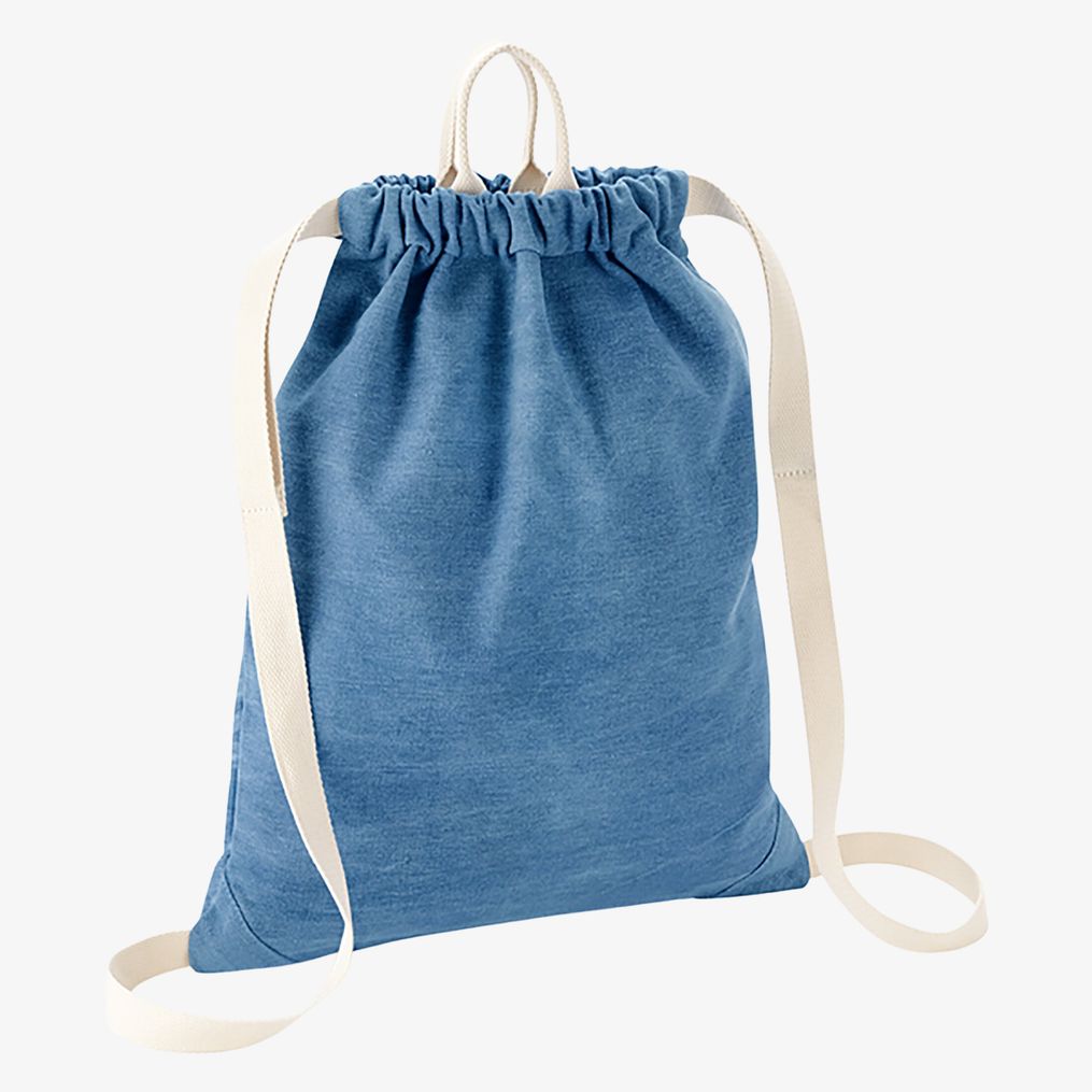 Sac de gym en denim Bagbase