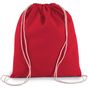 Kimood Petit sac à dos en coton bio avec cordelettes hibiscus_red