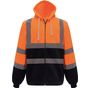 Yoko Sweat-shirt zippé capuche orange/navy