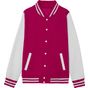 AWDis Just Hoods Veste Varsity hot_pink/white