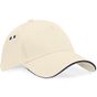 Beechfield Casquette Ultimate 5 panneaux à visière sandwich putty/navy