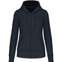 Kariban Sweat-shirt à capuche écoresponsable à fermeture zippée femme navy