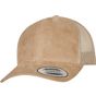 flexfit Suede Leather Trucker Cap khaki