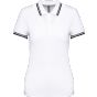 Kariban Polo femme manches courtes à liserés contrastés white/navy