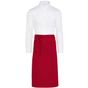 SG Accessories - Bistro Rome - Medium Length Bistro Apron with Pocket red
