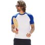 fruit of the loom Shortsleeve Baseball T - white/deep_navy - S