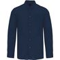 Kariban Chemise col mao manches longues navy