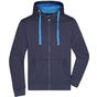 James&Nicholson Men's Hooded Jacket navy/cobalt