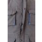 Velilla Gilet matelassé bicolore multipoches grey/sky_blue