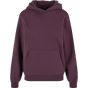 Build Your Brand Ladies Fluffy Hoody Plum purple