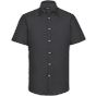 Russell Chemise Oxford cintrée manches courtes homme black