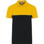 WK Designed To Work Polo bicolore écoresponsable manches courtes unisexe black/yellow