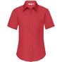 fruit of the loom Short Sleeve Poplin Shirt Lady-Fit rouge