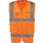 WK Designed To Work Gilet de sécurité haute visibilité recyclé avec zip unisexe hi_viz_orange