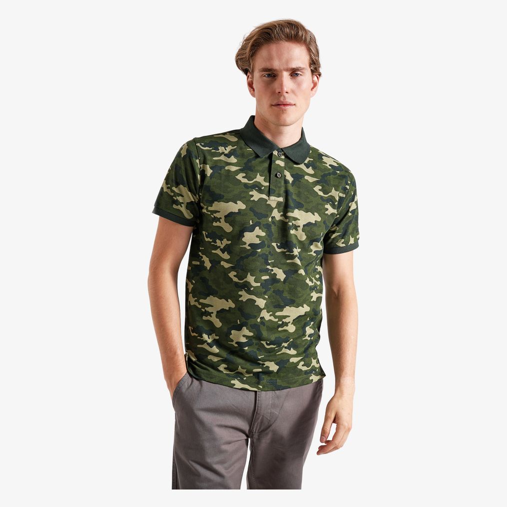 Polo piqué camouflage Asquith & Fox