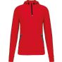ProAct Sweat-shirt à capuche 1/4 zip sport unisexe red