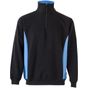 Velilla Sweat bicolore zippé black/sky_blue