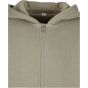 Build Your Brand Fluffy Zip Hoody Pale olive