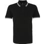 Asquith & Fox Polo passepoilé coupe classique homme - col contrasté black/white