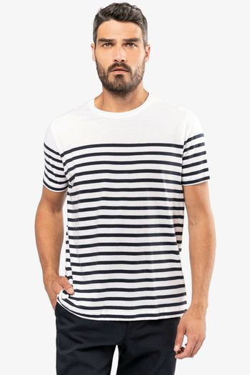 Image produit T-shirt marin col rond Bio homme