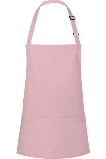 Short bib apron basic with buckle and pocket