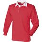 Front Row Men's L/S Classic Rugby Shirt red/white