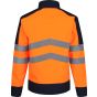 Regatta Men's Hi-Vis 3 Layer Softshell Reflective Work Jacket orange/navy