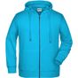 James&Nicholson Men´s Zip-Hoody turquoise