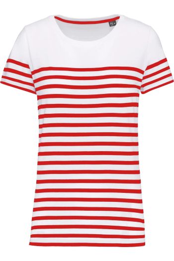 T-shirt marin col rond Bio femme