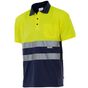 Velilla Polo bicolore manches courtes haute visibilité fluo_yellow/navy