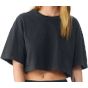 Bella + Canvas Women's garment dye cropped tee washed_black