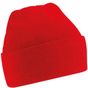 Beechfield Bonnet Original Junior à revers rouge classique