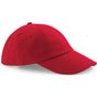 Beechfield Casquette en coton sergé épais profil bas rouge classique