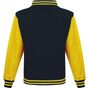 AWDis Just Hoods Veste Varsity jet_black/sun_yellow