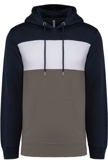 Image produit Sweat-shirt tricolore à capuche unisexe